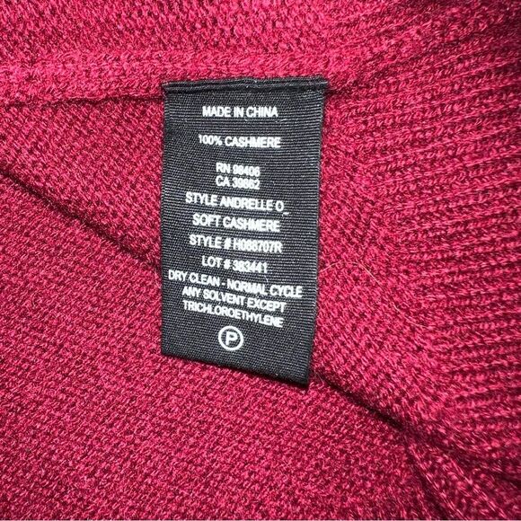 Theory 100% Cashmere Audrielle Red Knit Mini Sweater Dress Half Sleeve S - Picture 10 of 10